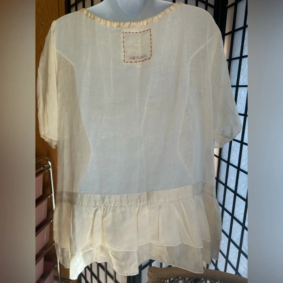 Johnny Was Light cream color Hyacinth Eyelet Embroidered Blouse Boho Chic NWOT - Picture 3 of 7